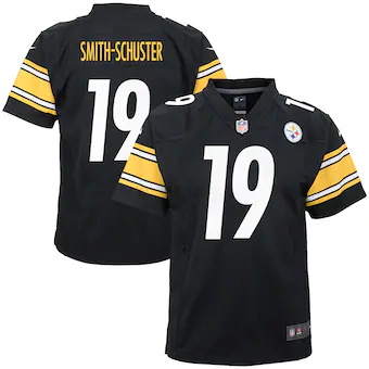 youth nike juju smith schuster black pittsburgh steelers nf